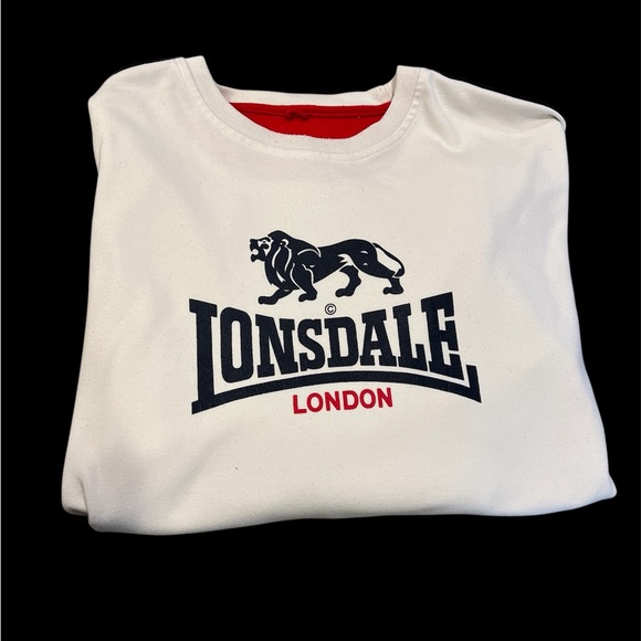 Lonsdale Crewneck sweatshirt White color, men's size XL‎ - Picture 1 of 10